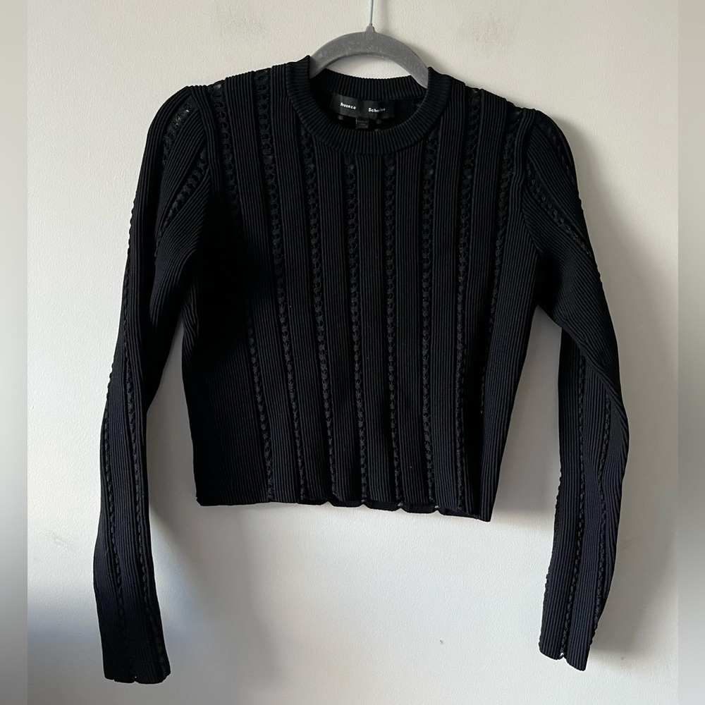 Proenza Schouler Black Textured Knit Sweater - Small